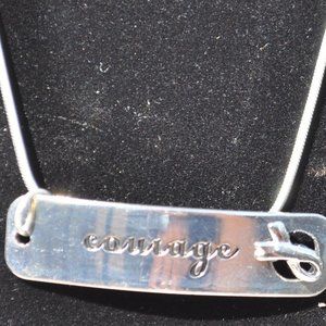 courage pendant with 925 silver necklace support (3105)